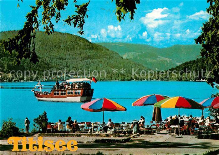 TITISEE Schwarzwald BW Restaurant Cafe am Seeufer Ausflugsdampfer Schwarzwald