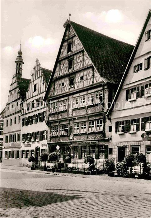 Dinkelsbuehl 1000jaehrige Stadt Deutsches Haus Fachwerk Historisches Gebaeude