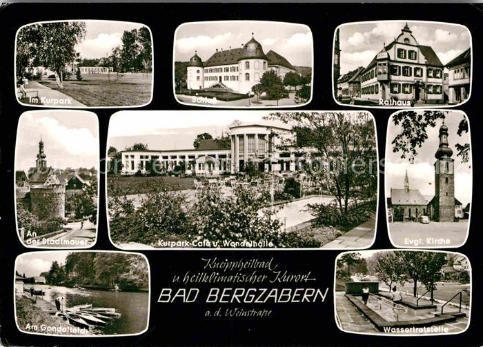 Bad Bergzabern Kurpark Schloss Rathaus Stadtmauer Kurparkcafe Wandelhalle Kirche