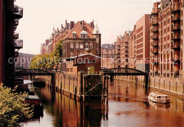 HAMBURG  CITY Wandrahms und Hollaendischbrookfleet Speicherstadt