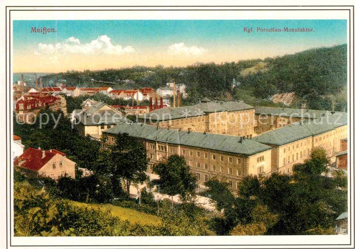 Meissen Elbe Sachsen Koeniglich Saechsische Porzellan Manufaktur 1915 Repro 100
