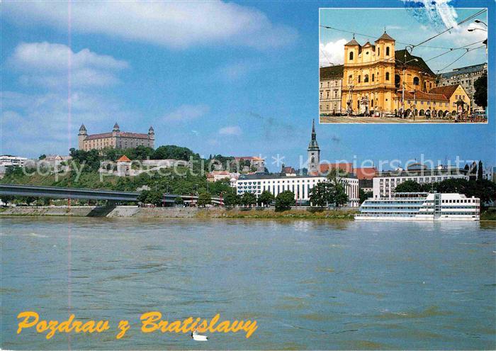 Bratislava Pressburg Pozsony Kostol Najsvaetejsej Trojice Blick ueber die Donau