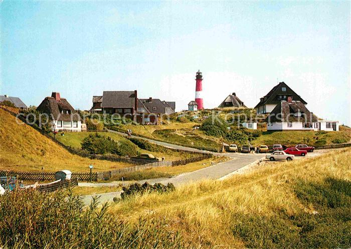 Hoernum Sylt Blick zum Leuchtturm Nordseebad