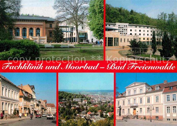 Bad Freienwalde Fachklinik und Moorbad Hauptstrasse Stadtblick Rathaus