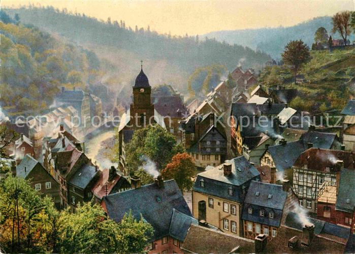 Monschau Montjoie NRW im Morgengrauen
