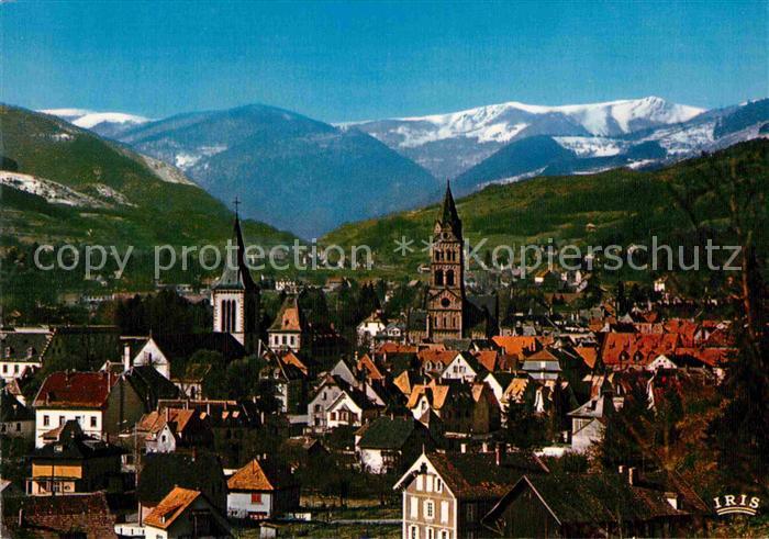 Munster Haut Rhin Elsass La ville et la chaines des Vosges