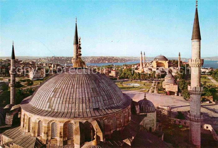 Istanbul Constantinopel Sultanahmet ve Ayasofya camileri Moschee von Ayasofya un