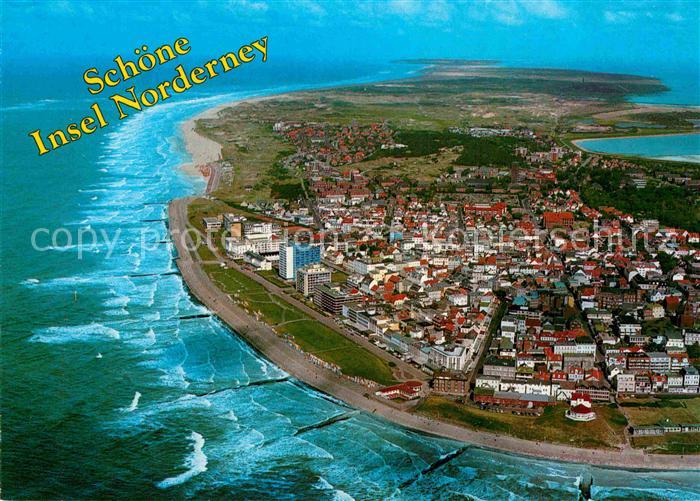 Norderney Nordseebad Nordseeinsel Fliegeraufnahme