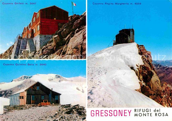 Gressoney St Jean Rifugi del Monte Rosa Berghuetten