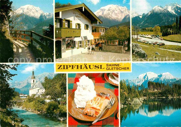 Ramsau Berchtesgaden Berggasthof Pension Zipfhaeusl Sahnegletscher Wanderweg Alp