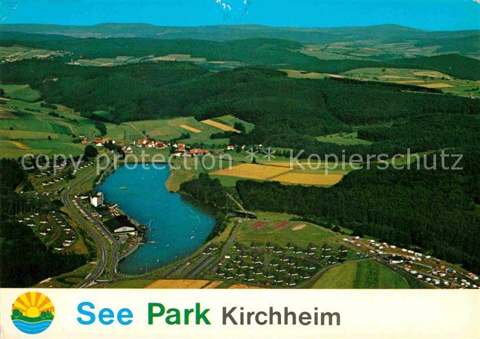 Kirchheim Hessen See Park Fliegeraufnahme