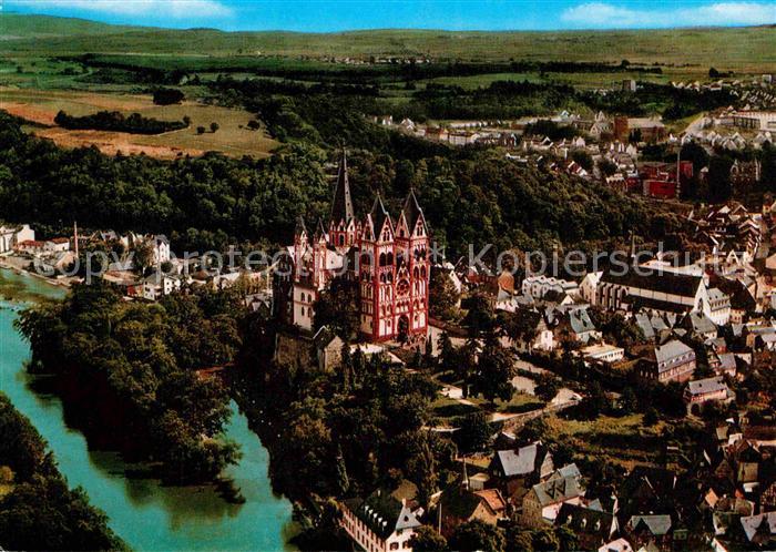 Limburg Lahn mit Dom Fliegeraufnahme