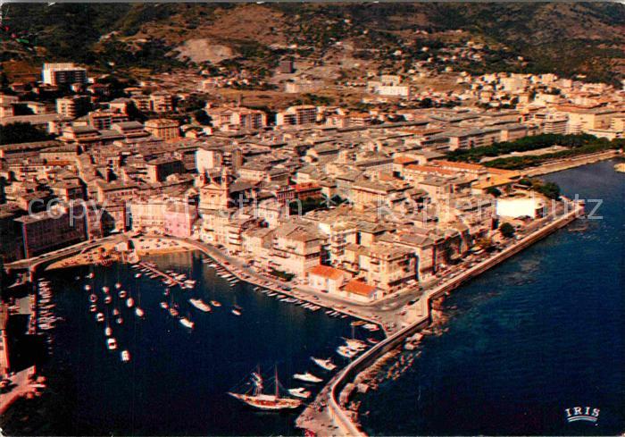 Bastia Le vieux port et la ville vue aerienne
