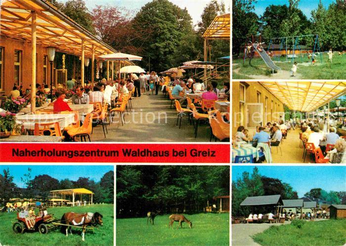Greiz Thueringen Naherholungszentrum Waldhaus Gaststaette Kinderspielplatz Ponyk