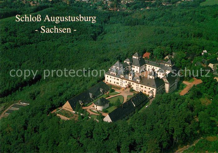 Augustusburg Renaissance Schloss Fliegeraufnahme