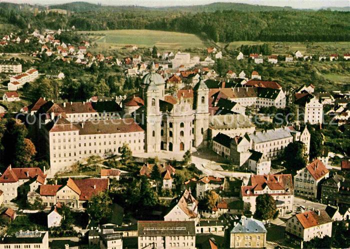 Weingarten Wuerttemberg Benediktiner Abtei 11. Jhdt. Fliegeraufnahme