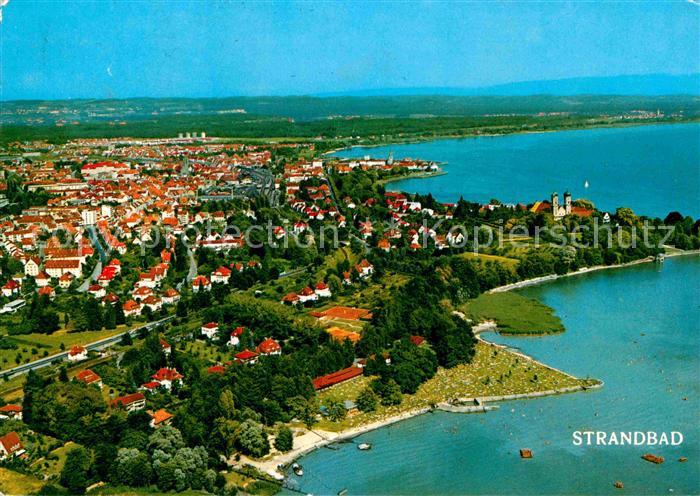 Friedrichshafen Bodensee Strandbad Fliegeraufnahme