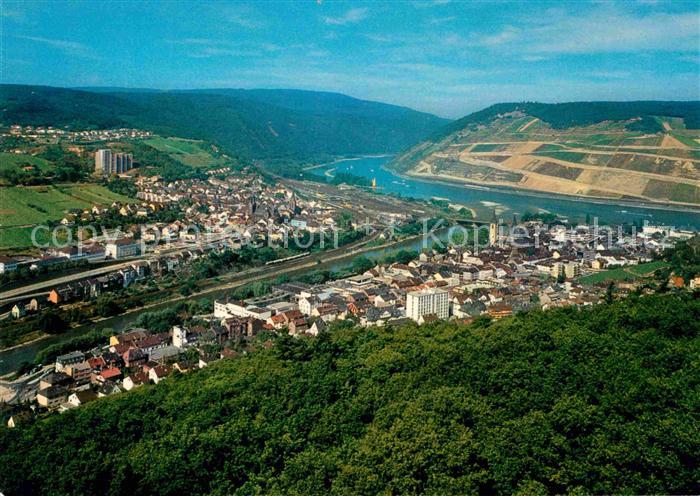 Bingen Rhein Nahemuendung Fliegeraufnahme