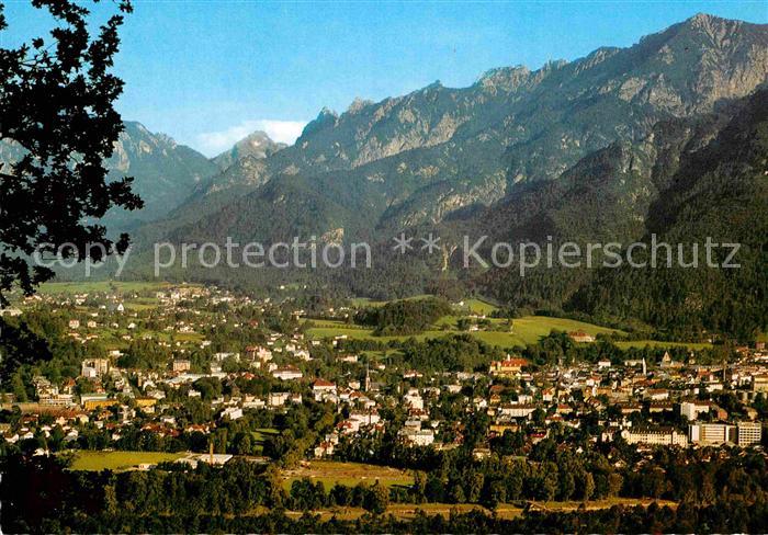 Bad Reichenhall Gesamtansicht Kurort mit Hohem Goell und Lattengebirge