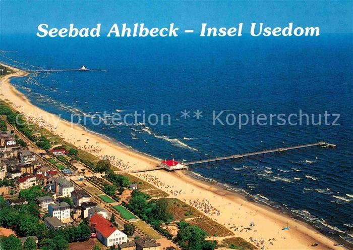 Ahlbeck Ostseebad Strand Seebruecke Fliegeraufnahme