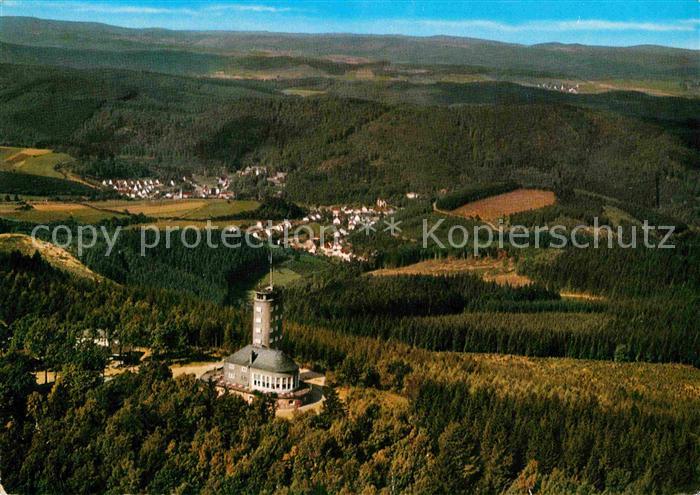 Bilstein Sauerland Aussichtsturm Restaurant Hohe Bracht Fliegeraufnahme