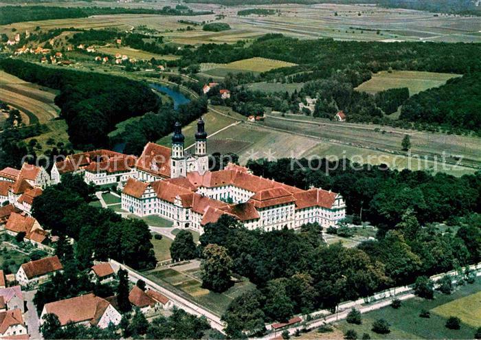 Obermarchtal Schloss mit Blick auf Rechtenstein Fliegeraufnahme