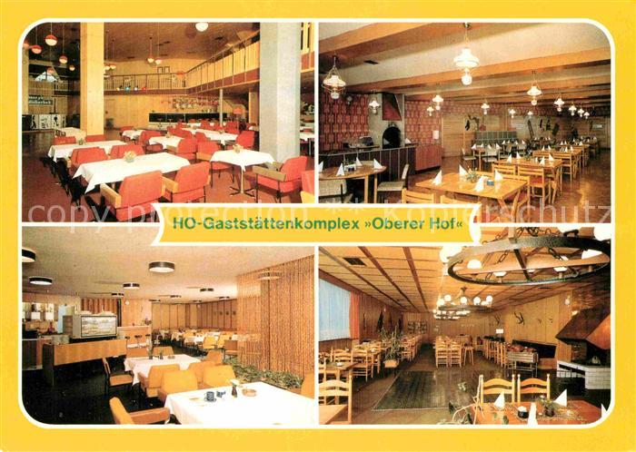Oberhof Thueringen HO Gaststaettenkomplex Oberer Hof Tanzbar Restaurant Mokkabar
