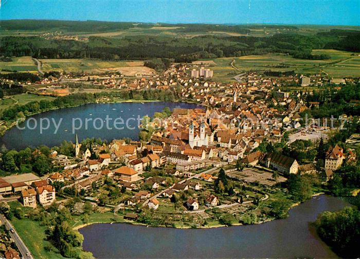 Bad Waldsee Stadtsee Fliegeraufnahme