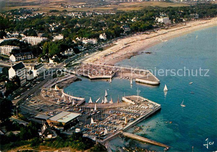 Carnac Morbihan Centre nautique et la grande plage vue aerienne