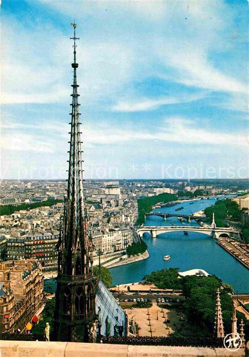 Paris Perspective sur la Seine vue de Notre Dame
