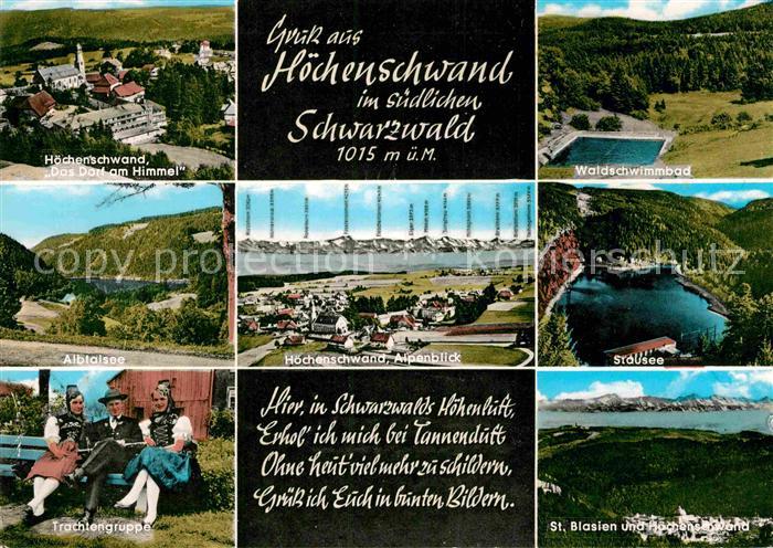 Hoechenschwand Schwarzwald BW Panorama Schwarzwald Waldschwimmbad Stausee Alpenb