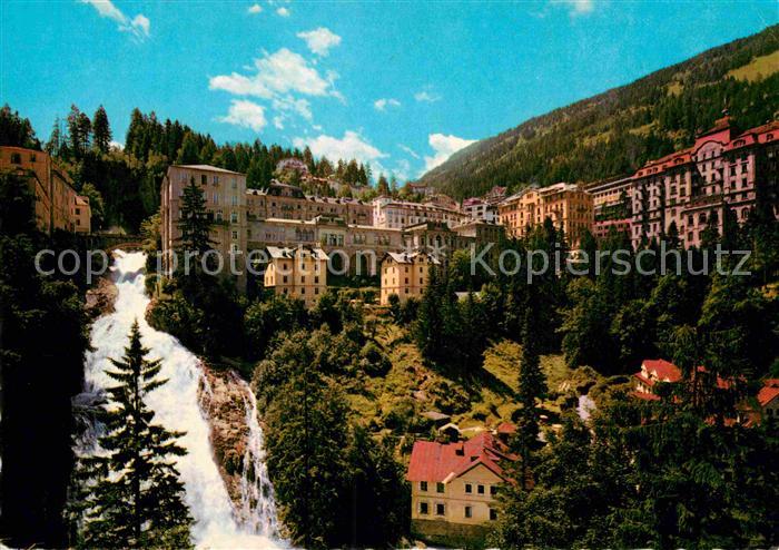 Badgastein Ortsmotiv mit Wasserfall
