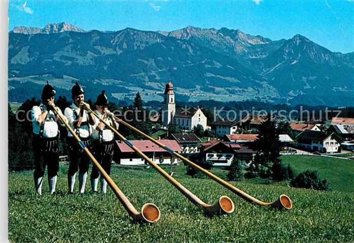 Alphorn Alphornblaeser Ofterschwang