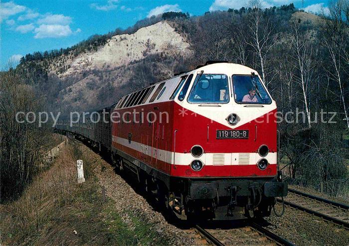 Eisenbahn Deutsche Reichsbahn Dieselhydraulische Lokomotive 119180-8 Kahla