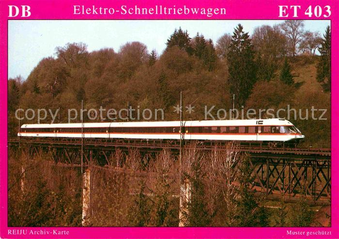 Eisenbahn Elektro-Schnelltriebwagen ET 403 Deutsche Bahn Bruecke Moehren