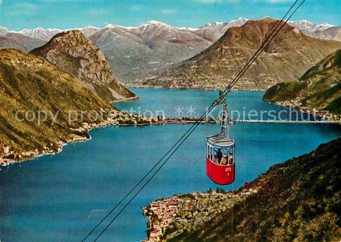 Seilbahn Serpiano Luganersee San Salvatore Monte Bre