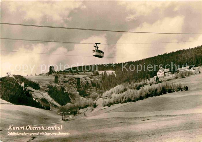 Seilbahn Oberwiesenthal Schoenjungferngrund Sprungschanzen