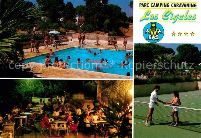 Le Muy Parc Camping Les Cigales Tennisplatz