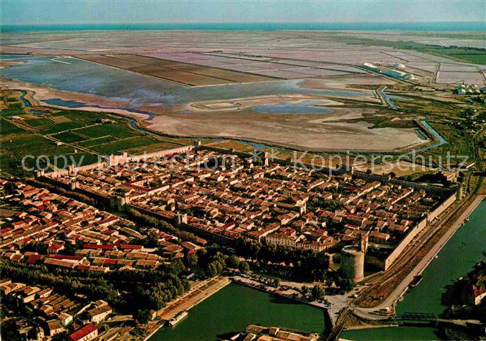 Aigues-Mortes Gard Luftaufnahme Stadtmauer