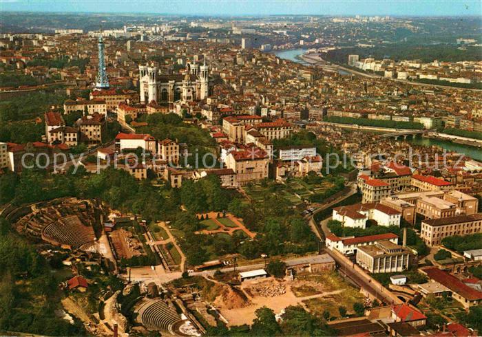 Lyon France Römisches Theater Basilika Rhone Luftau