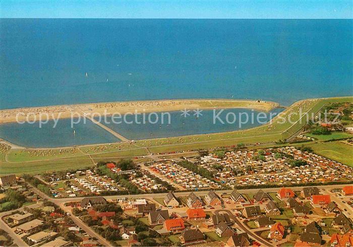 Buesum Nordseebad Sandstrand Luftaufnahme