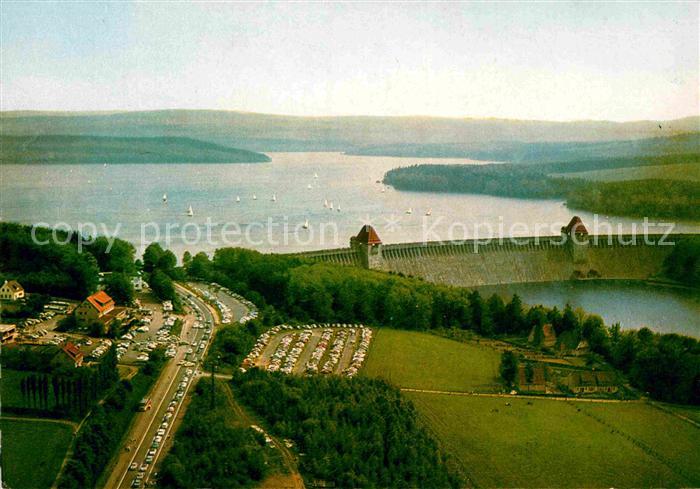 Moehnetalsperre Staumauer Luftaufnahme