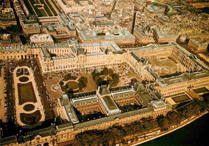 Paris Palais Louvre Luftaufnahme