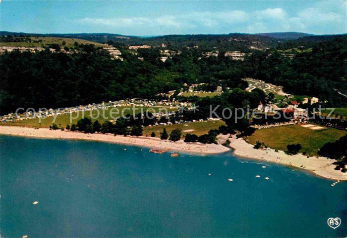 Chalain Franche Comte Strand Luftaufnahme Lac