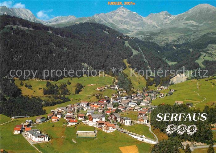 Serfaus Tirol Komperdellgebie Koelner Haus Luftaufnahme