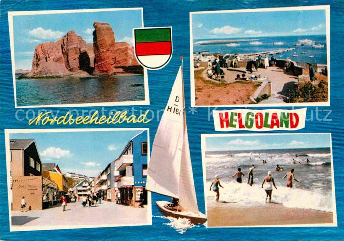 HELGOLAND Insel Schleswig-Holstein Strand Ortspartie Felsen