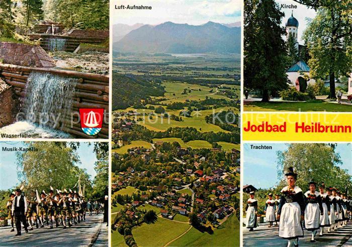 Bad Heilbrunn Fliegeraufnahme Wasserfaelle Musikkapelle Trachten
