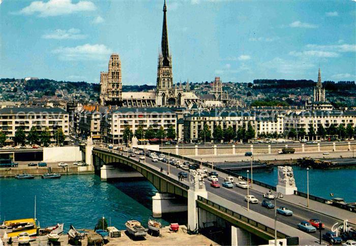 Rouen Pont Boieldieu Cathedrale