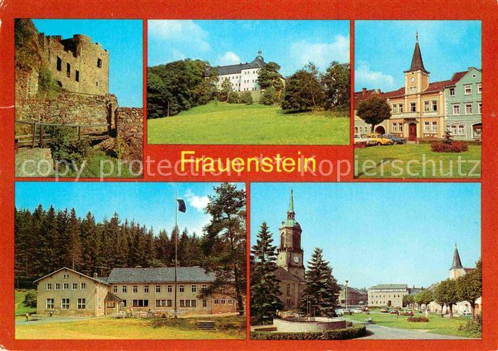 Frauenstein Sachsen Burgruine Schloss Rathaus Ferienheim Kummermuehle
