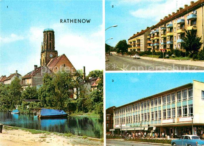 Rathenow Havel am Schleusenweg Leninallee Kaufhaus Magnet